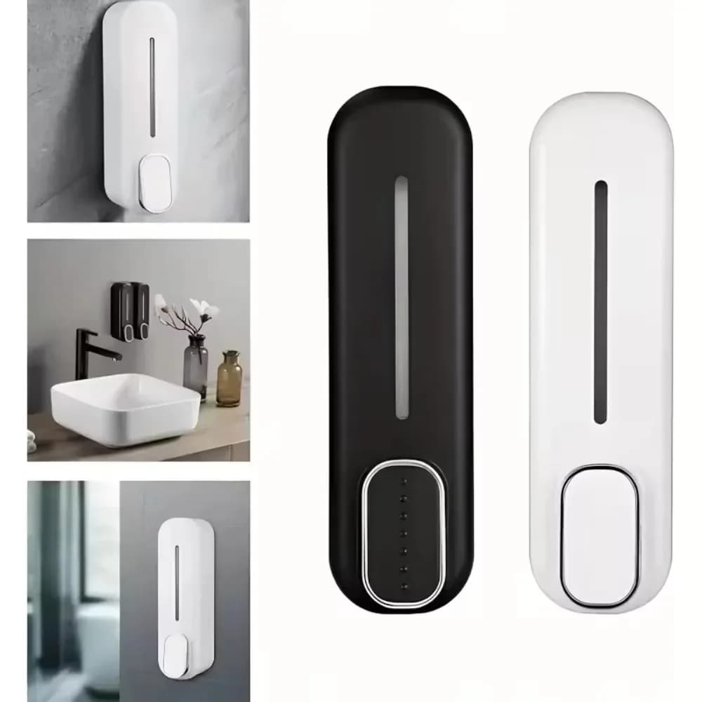 Dispenser di Sapone Manuale a Parete, Contenitore per Lozione, Erogatore di Shampoo per Cucina, Casa, Hotel, Accessori da Bagno