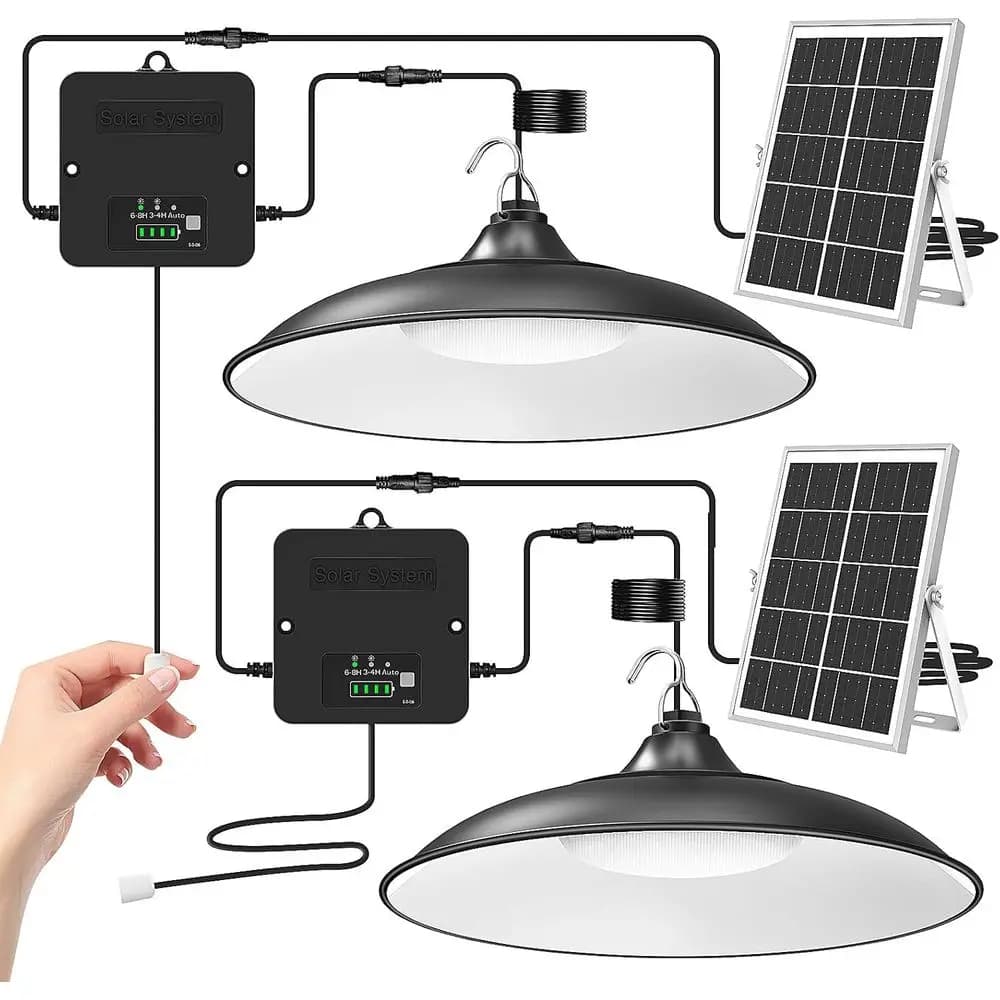 Lampada a Sospensione da 2000LM con Funzione Diurna e Cordoncino, 3 Modalità di Illuminazione, per Interni ed Esterni, Impermeabile IP65 per Fienili, Gazebo, Negozi