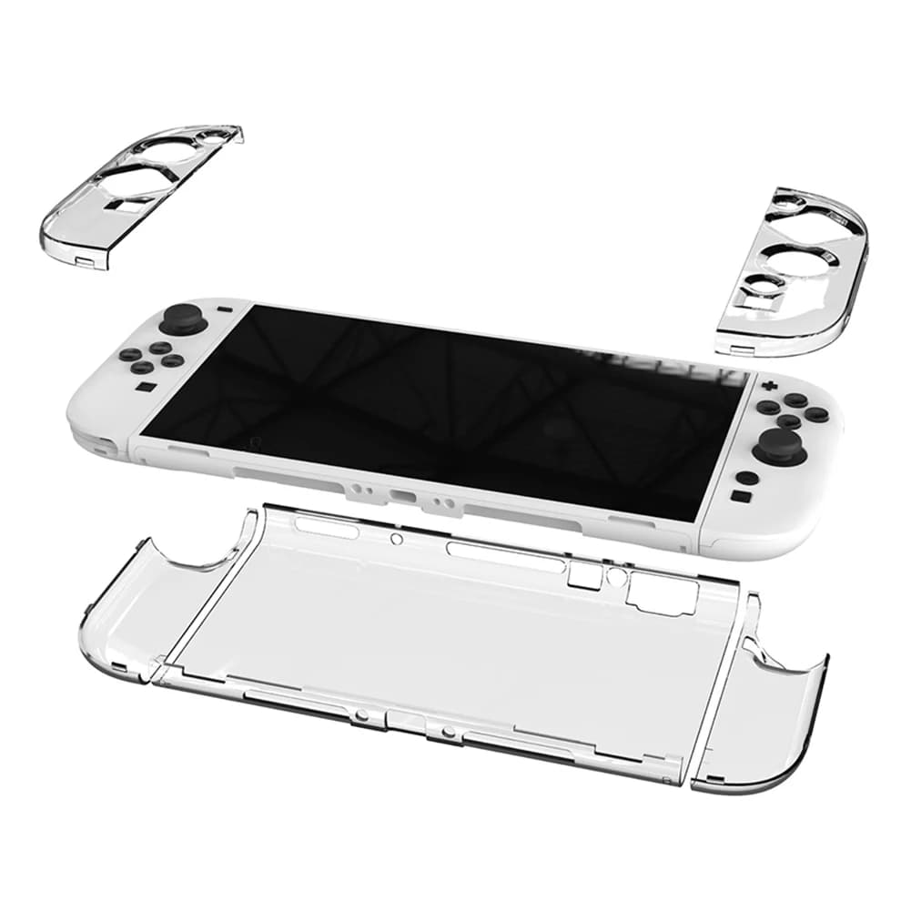 Custodia rigida trasparente in PC per Switch 2, cover protettiva divisa anti-graffio e anti-shock per accessori da gioco Nintendo