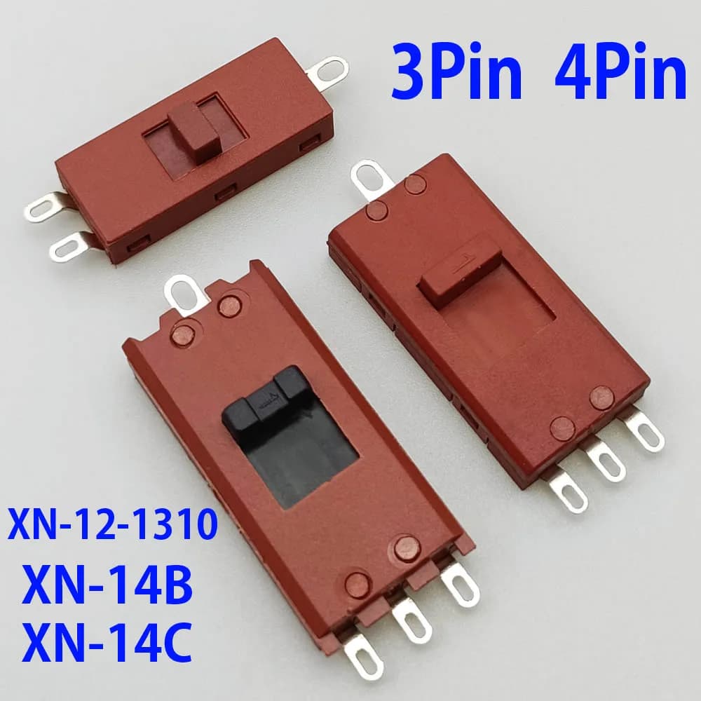 3Pin 4Pin Hair Dryer Toggle Slide Switch XN-12-1310/XN-14B/XN-14C 16A 125V/10A 250V For Hair Dryer Connector Power Switch