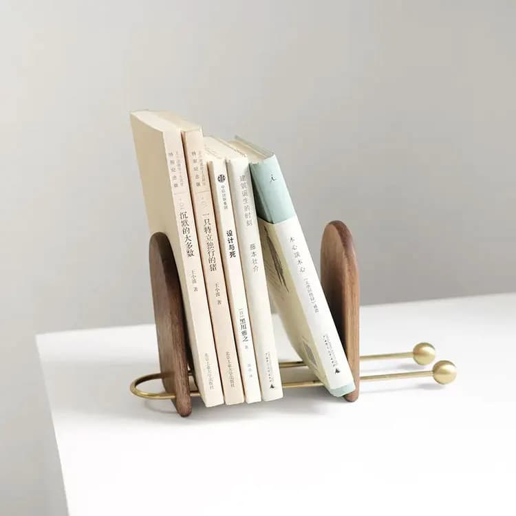 Nordic simple bookshelf folder book file home model room hotel homestay study desktop storage rack ornament