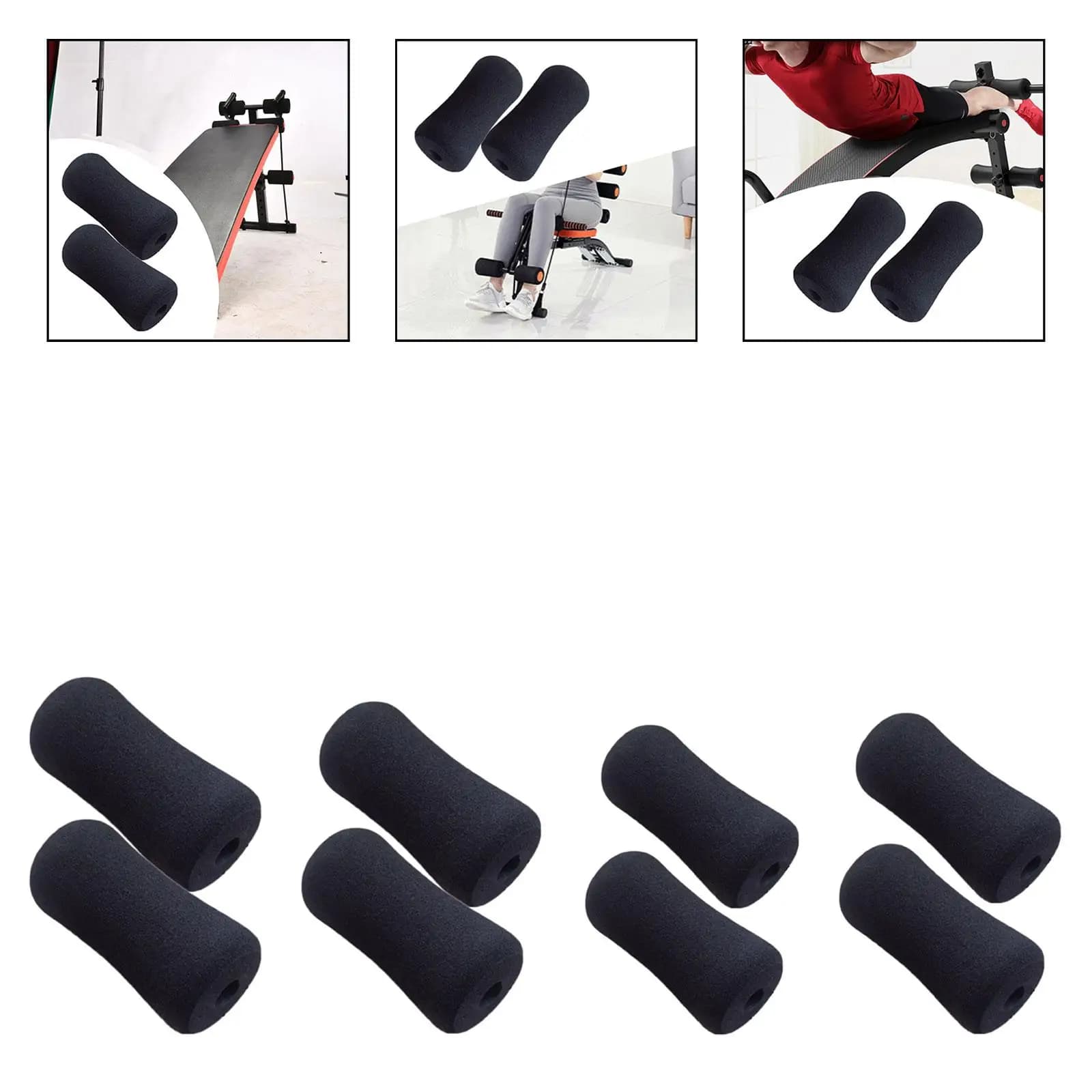 2 pcs foam bearings for feet, rollers, training machine sleeves, universal pipe cover, foam tubes for exercises, for abdominal machines, abdominal trains