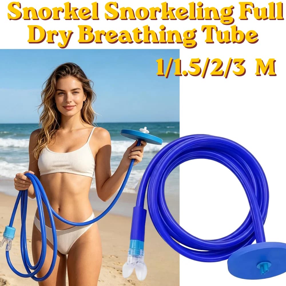 Long Size Full Dry Diving Breathing Tube Anti Water Entry Respirator For Underwater Snorkeling Sport