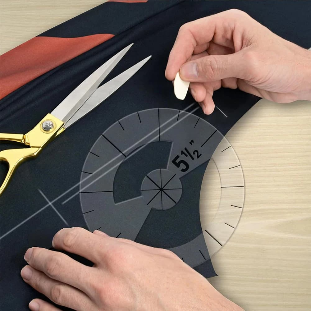 Righello per patchwork da taglio per cucito in tessuto modello acrilico da 5 pezzi per uso domestico