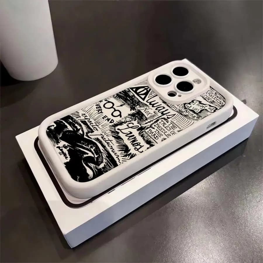 Cover per iPhone P-Potters H-Harries per modelli 15 Plus, 14, 17 Pro Max, 13, 16 Air, 11, 12