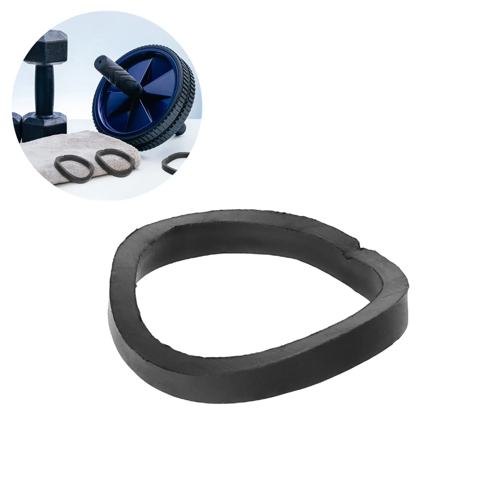 50Pcs Rubber Barbell Washer Adjustable Dumbbell Flat Grip Stabilizer Anti Slip Fitness Equipment Weightlifting Accessories