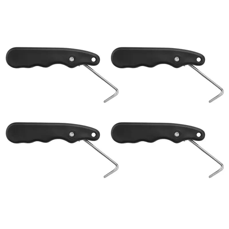 HOTB72A Set di 4 Strumenti Pieghevoli per Allacciare le Scarpe, Tenditore Portatile per Lacci, Tenditore per Lacci di Pattini da Hockey e Pattini Artistici