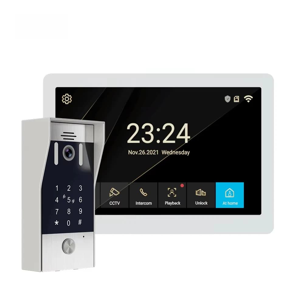Videocitofono Ultra HD WIFI Citofono IP Tuya a 2 fili Schermo da 10 pollici 1280 * 800 Pixel Telecamera 2M 1080P Distanza 150 metri
