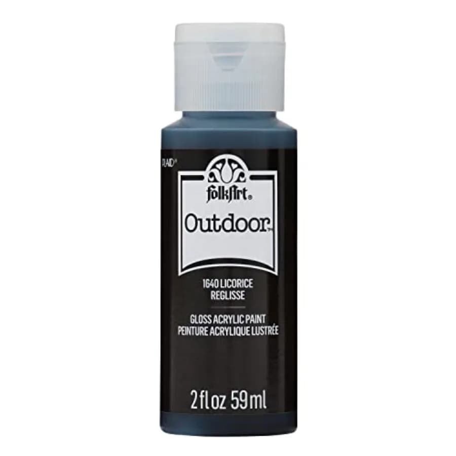Outdoor Acrylic Paint in Assorted Colors 2 Ounce,1640 Licorice