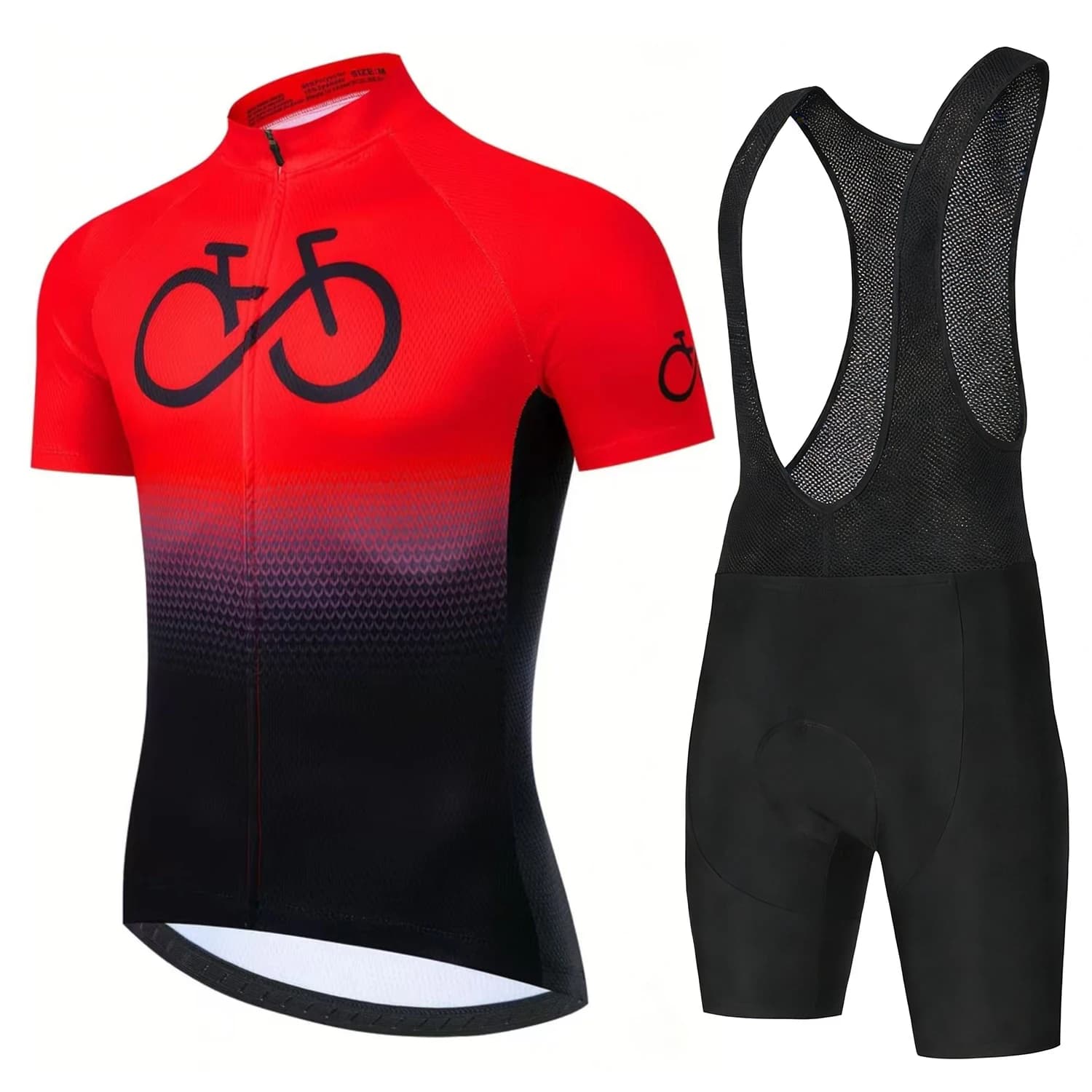 Complete with Cycling for Men: Shorts with Bretelle and Shirt for Road Bike and Mountain Bike
