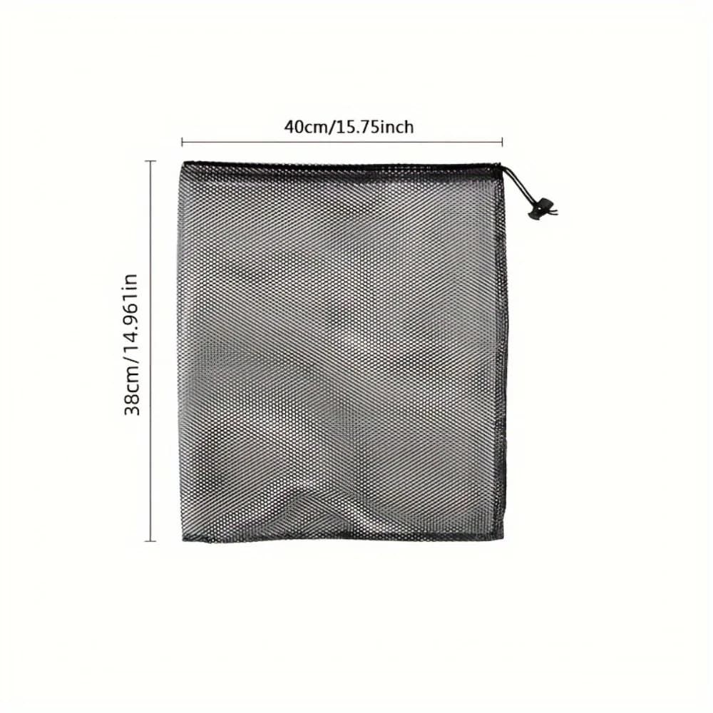 Mesh storage bag, durable nylon mesh drawstring laundry bag, for cleaning beach products, swimming, camping, travel, outdoor tool storage bag
