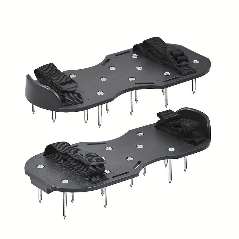 Scarpe chiodate da prato per l'aerazione del terreno e livellamento del cemento, scarpe da giardino ossigenanti telescopiche a molla con chiodi da 5 cm