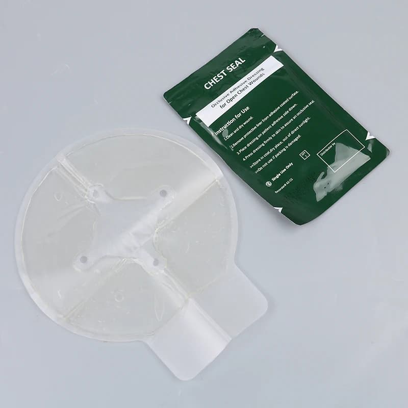 Trauma Chest Seal Sticker Vented Emergency Wound Patch First Aid Flexible Design for Tactical Outdoor Survival