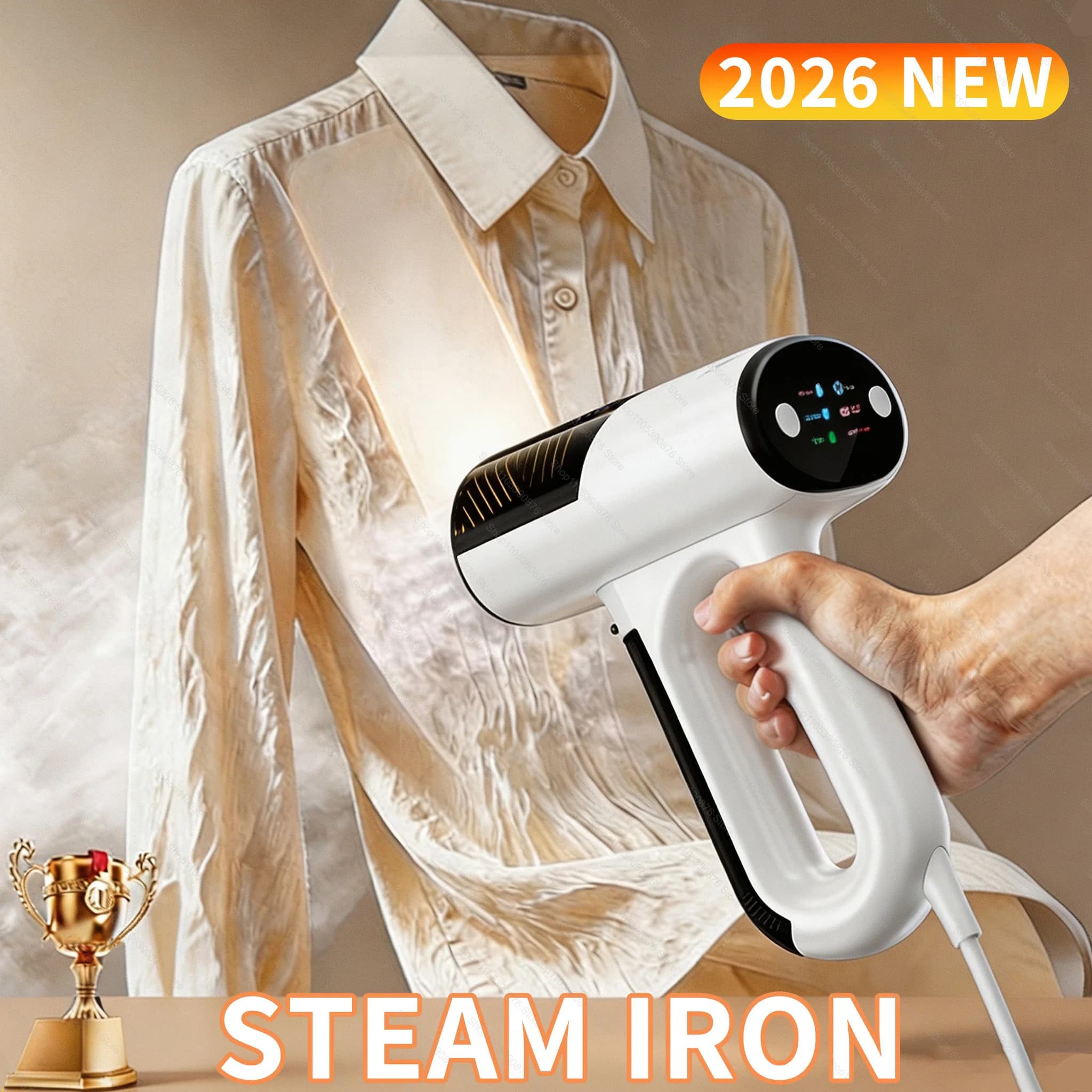 Powerful Handheld Vacuum Garment Steamer Suction Steam Iron Clothes Fast Heating Fabric Ironing Machine for Home Travel Use