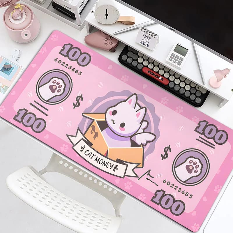 Anime Mouse pad Cute Cartoon Cat Desk Mat Keyboard Non-Slip Pad Learning Office Work Gaming Accessories Protector