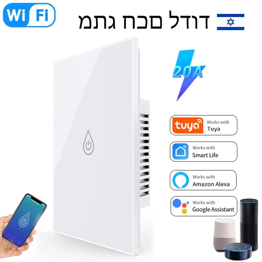 Wifi Caldaia Smart Switch Scaldabagno Interruttori Telecomando vocale SPINA USA Touch Panel Timer Lavoro esterno Alexa Google Home