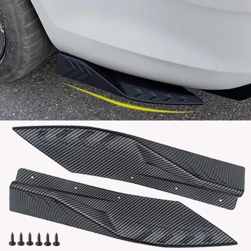 For Audi A3 A4 B6 B8 B7 B5 B9 A6 C5 C6 C7 A5 S3 S4 2Pcs Rear Bumper Lip Wrap Angle Diffuser Splitter Canard Spoiler