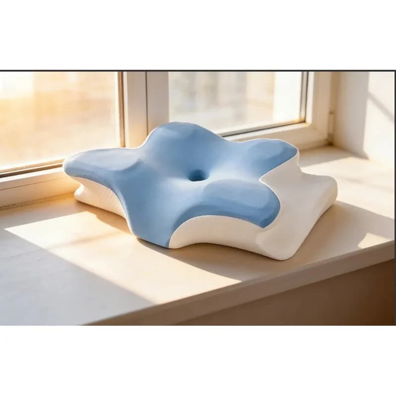 Cuscino Ergonomico Estivo Rinfrescante a Memoria di Forma a Farfalla per Supporto Cervicale e Sonno Ristoratore