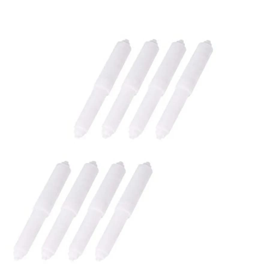8 Pack 6 Inch White Universal Toilet Paper Holder Roller White Replacement Plastic Spring Loaded