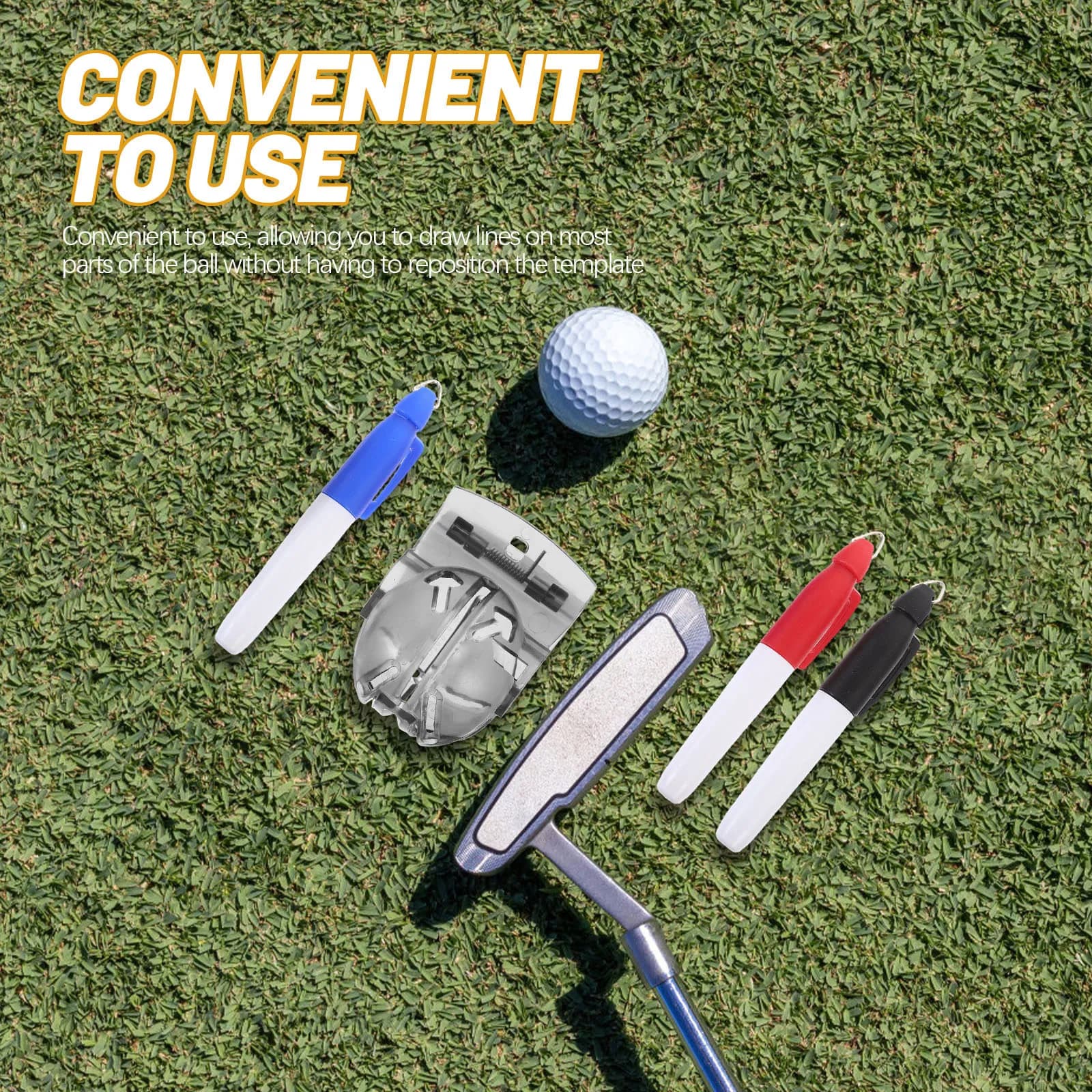1Set Golf Ball Line Liner Stencil Tool for Marking Alignment and Accuracy Improvement Reusable Portable Golf Training