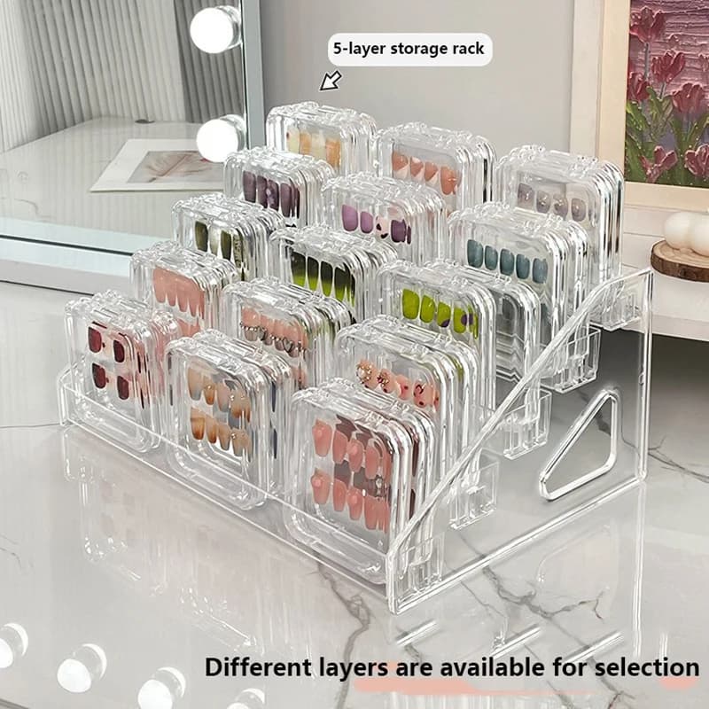 Table display for nail art, transparent multilayer enamel, lipstick, cosmetics, gel for enamel, perfume, shade st