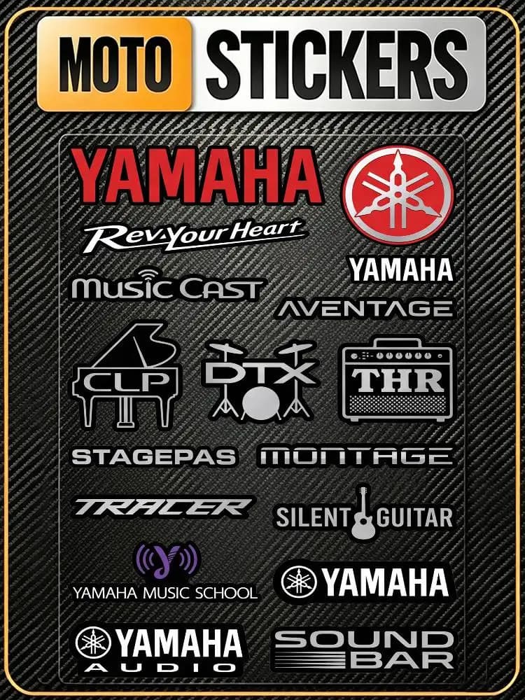 Adesivi Riflettenti Impermeabili Multiuso Universali per Yamaha, per Nascondere Graffi su Auto, Bici, Casco, Tazza, Frigorifero, Decorazione