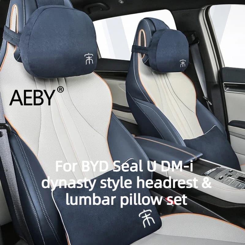 AEBY Per BYD Seal U DM-i 2023-2025 Cuscino poggiatesta per auto, supporto per il collo dell'auto e cuscino lombare, set comfort per una guida lunga