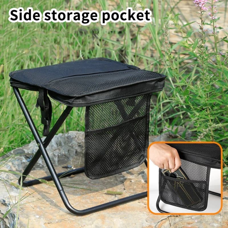 New Foldable Backpack Stool with Transport Bag, Lightweight and Compact Chair for Travel and Leisure