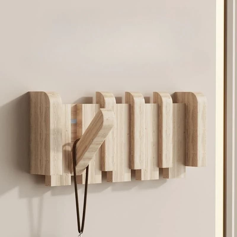 Wall Coat Rack Simple Piano Key Design Solid Wood Coat Stand Living Room Wall Hanging Clothes Hat Hook Storage Clothes Racks
