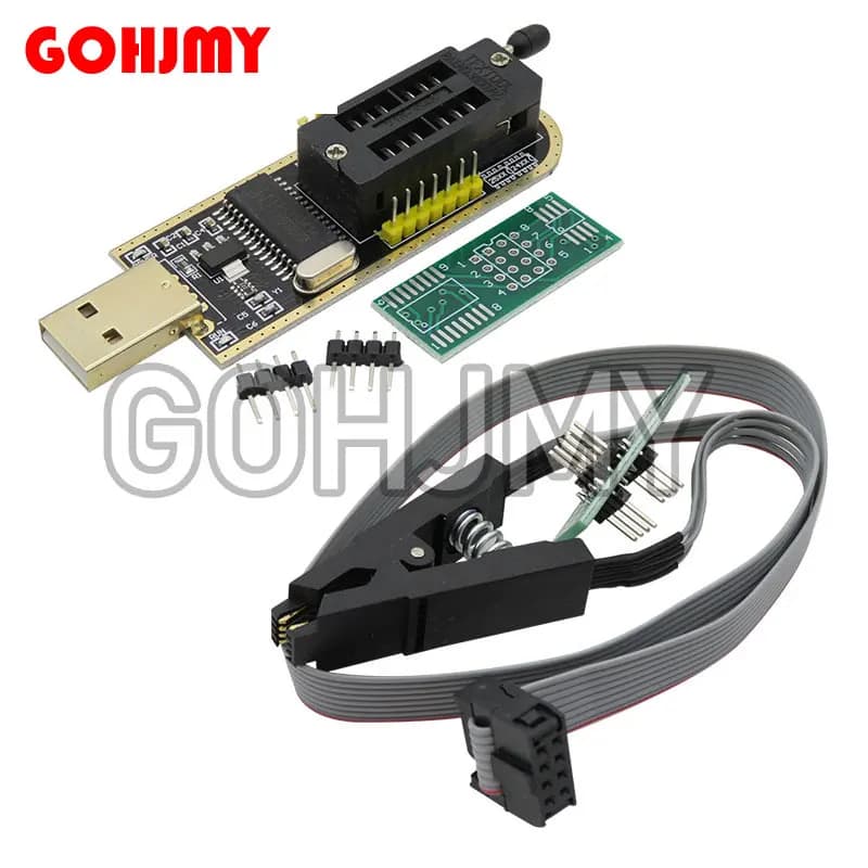 1 pcs CH341A 24 25 series EEPROM Flash BIOS module USB programmer + SOIC8 SOP8 Test clip for EEPROM 93CXX / 25CXX / 24CXX