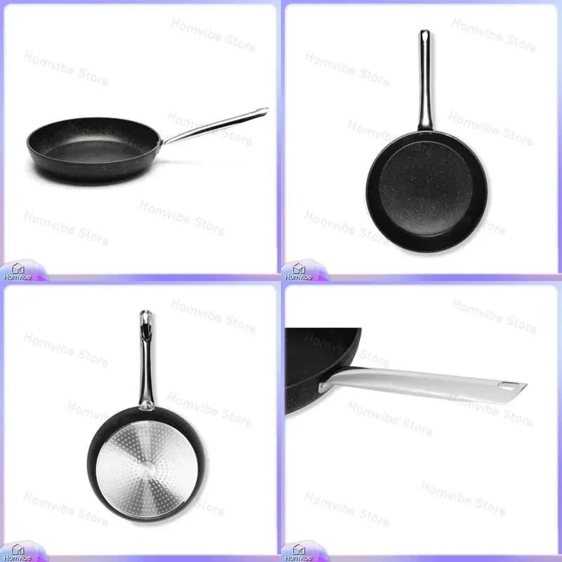 Heavy Duty Aluminum Frying Pan Non Stick Turkey Roasting Pan Flat Bottom Cookware for Stovetop Oven Dishwasher Safe