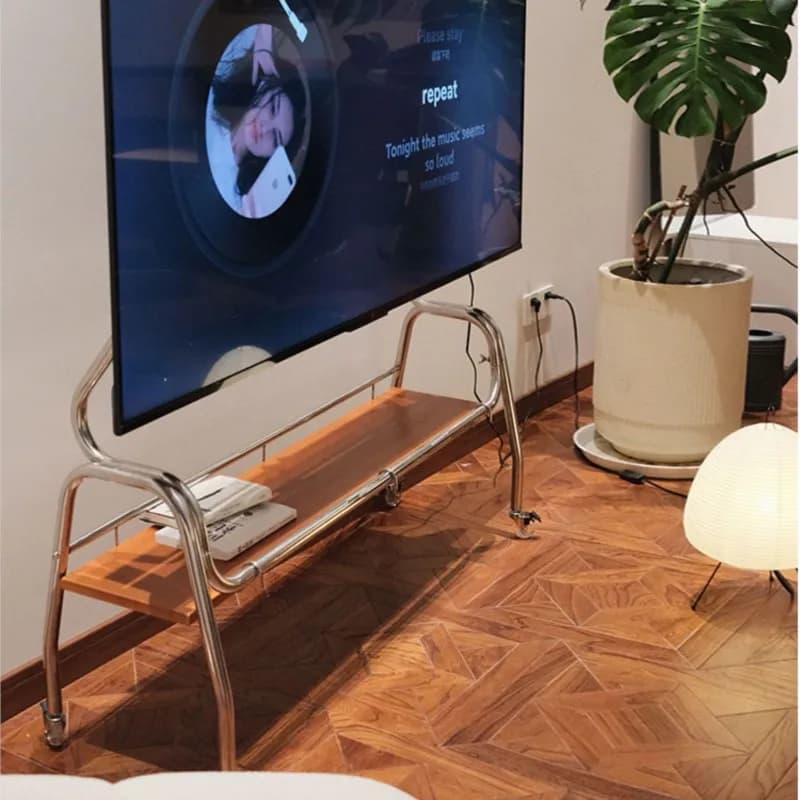 MOMO Hook Brace for Metal and Stainless Steel Mobile TV Floor Trolley Monitor Screen Support for Direct Broadcast Room in Simple Style