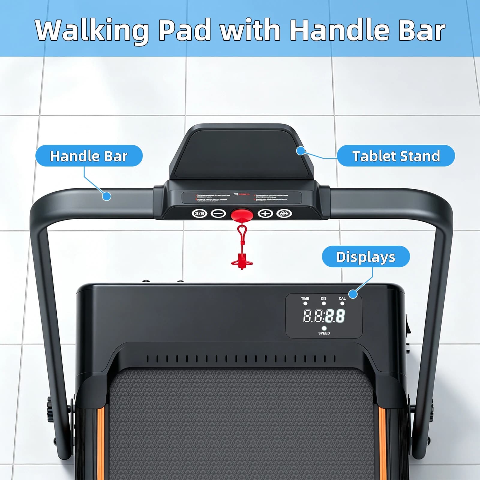 Folding Treadmill 12 Percent Incline 3.0HP Quiet Motor Under 45Db 330LBS Capacity 5 Layer Shock Absorb Belt 12 Workout Modes Heart Rate Monitoring Speaker Tablet Stand Space Saving Home Fitness Equipment