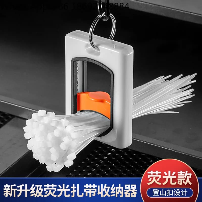 Dispositivo universale luminoso per la conservazione delle fascette per cavi, dispositivo portatile domestico anti-caduta in nylon resistente per la conservazione delle fascette per cavi