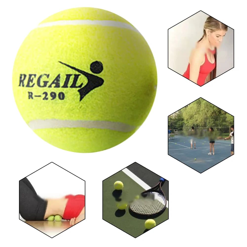Palline da tennis ad alto rimbalzo per l'allenamento dei cani, resistenti ai morsi, 6,4 cm, in gomma elastica, per allenamento e pratica sportiva all'aperto.