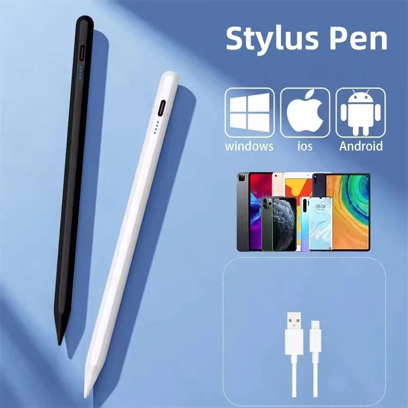 Nuova penna stilo universale per ricarica rapida con touch screen per tablet e telefoni cellulari, stilo ad alta precisione con riconoscimento del palmo e sensibilità all'inclinazione, ampia compatibilità con dispositivi iOS, Android e Windows