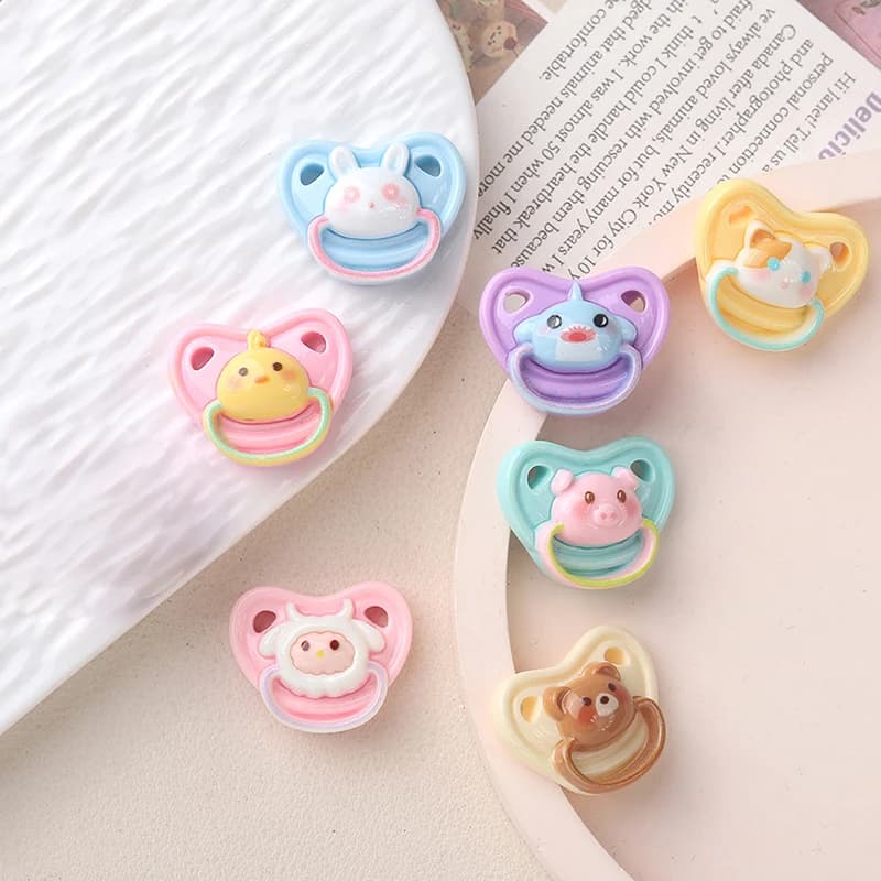 Set ciuccio in miniatura per bambole di alta qualità, capezzoli fittizi, 10 pezzi di forniture per case da gioco per bambini