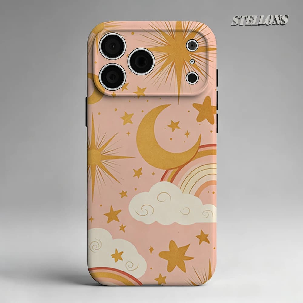 Pastel Celestial Sky Phone Case For Magnetic Phone Case for IPhone 17 16 15 14 13 Pro Max Plus Single Double-layer tough Case