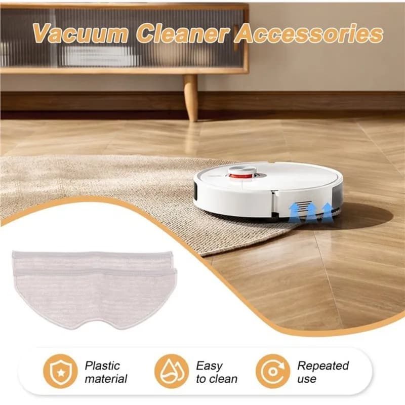 Priority-Lane Replacement Parts For Robot Vacuum S40/OV81- Main Brush, Side Brush, Hepa Filter, Mop Cloth(20Pcs) Cleaner