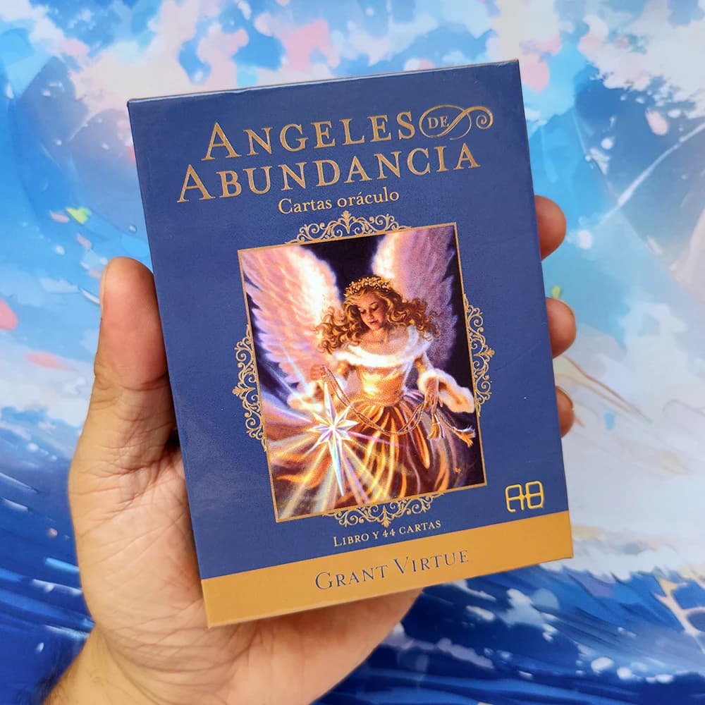 12x8.7cm versione spagnola angeli dell'abbondanza Oracle Cards Oracle spagnolo con parole chiave 44-card deck