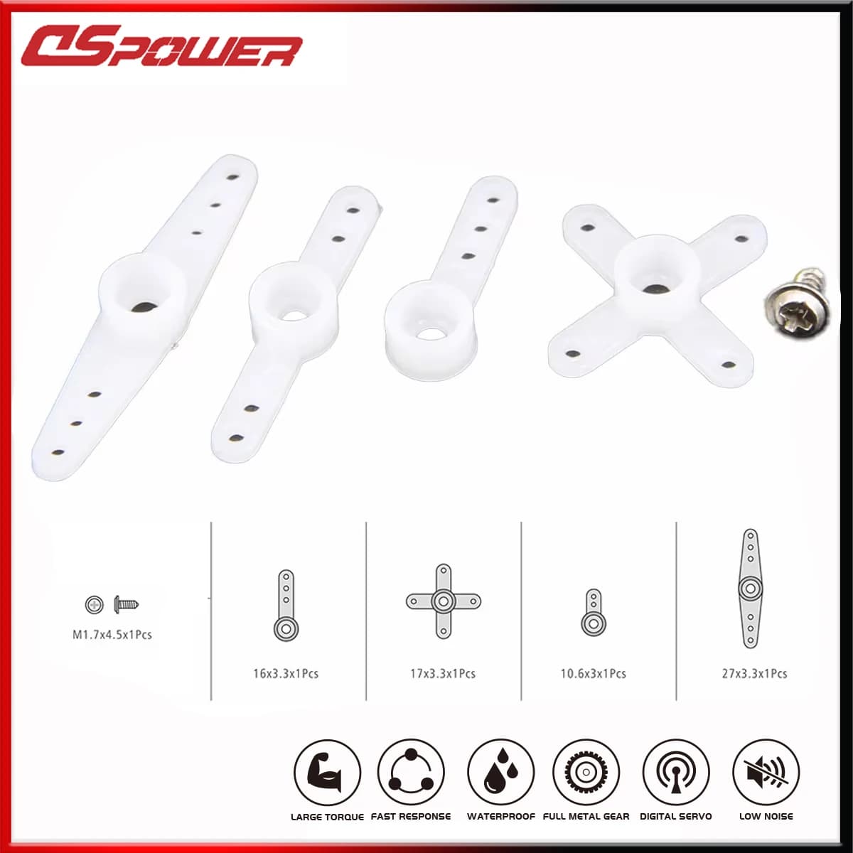 28T Servo braccio parte doppia testa tipo rotondo braccio sterzo Set accessori per elicottero 2g 3.7g 4.3g Emax JX SPT DSPOWER RC