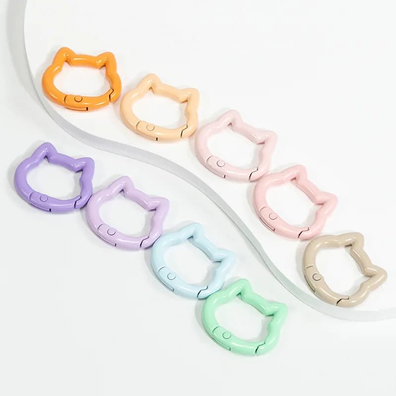 Head Spring Clip Baked Paint Alloy Keychain DIY Accories Mysterious ape Link Ring Faion Jewelry Accories