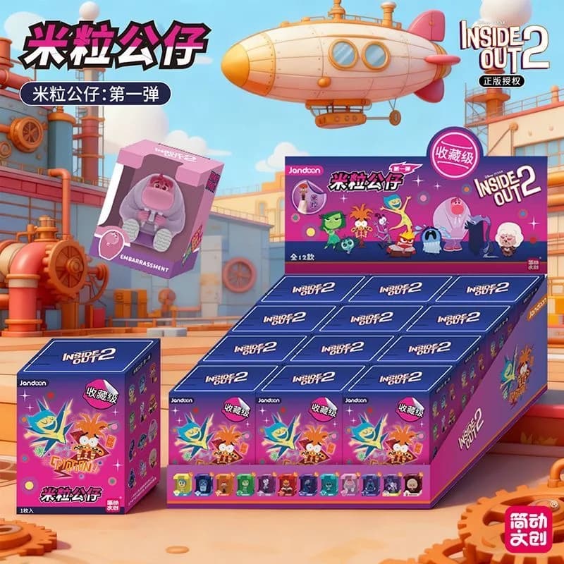JANDOOM Disney Pixar Inside Out 2 Blind Box Mini Figures Cute Rice Grain Doll Cartoon Model Toys per il regalo di compleanno dei bambini