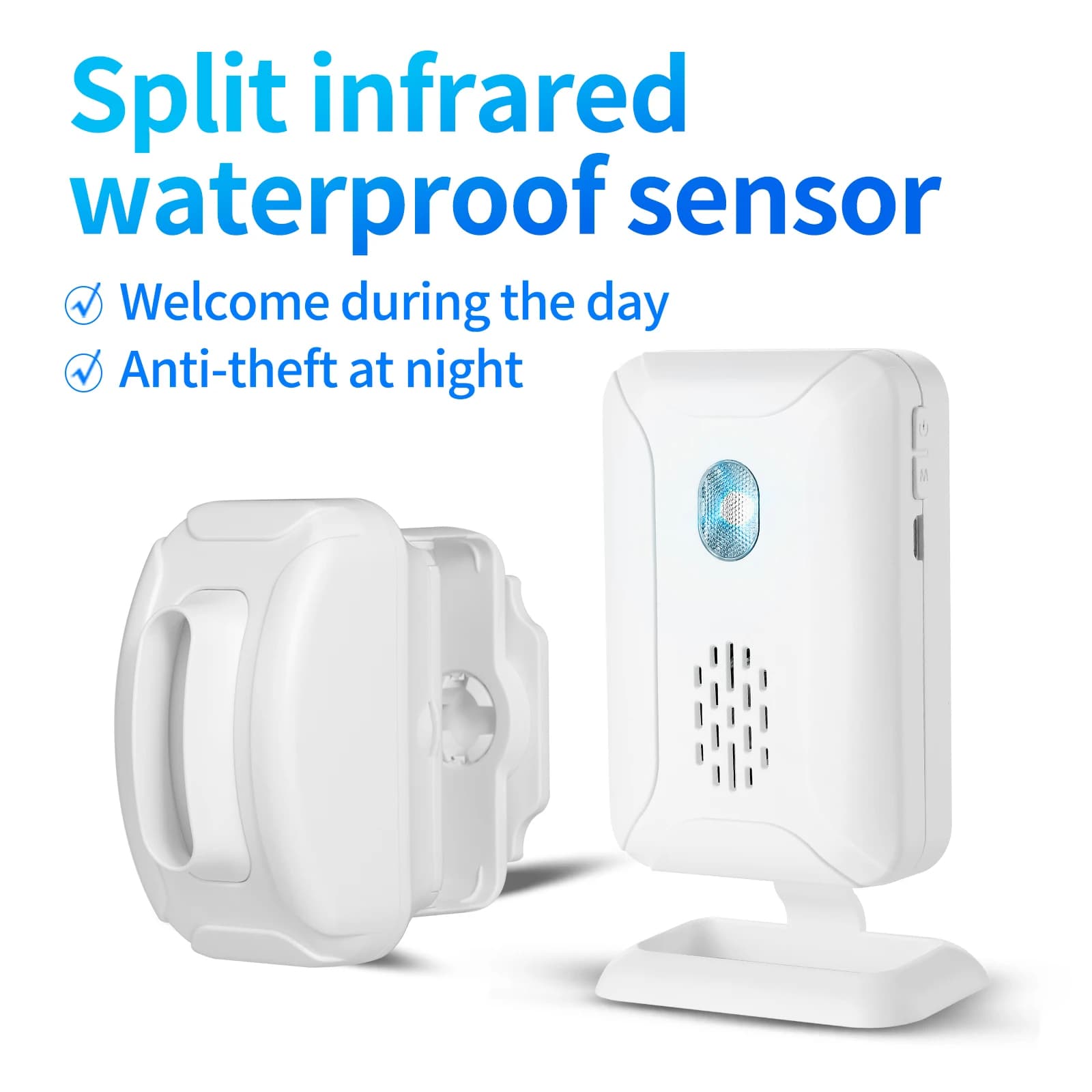 Campanello con sensore di movimento wireless per la sicurezza domestica Campanello con allarme di benvenuto a 36 campanelli con rilevatore a infrarossi Luce notturna a induzione