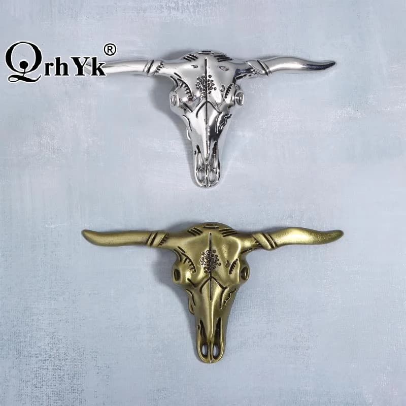 Western Cowboy Retro Zinc Alloy Cow Head Shaped Belt Buckle Accessories Diy Men's Versatile And Stylish Belt Decoration