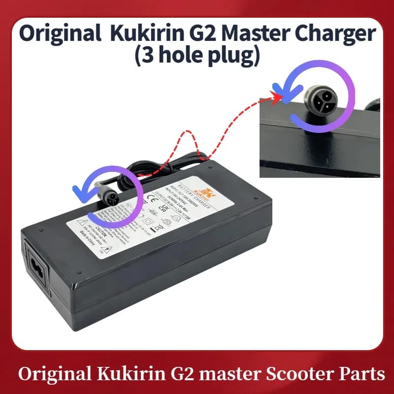 Kukirin Caricabatterie ufficiale 58,8 V 2,0 A per caricabatterie al litio per scooter elettrico Kukirin G2 Master Parte originale