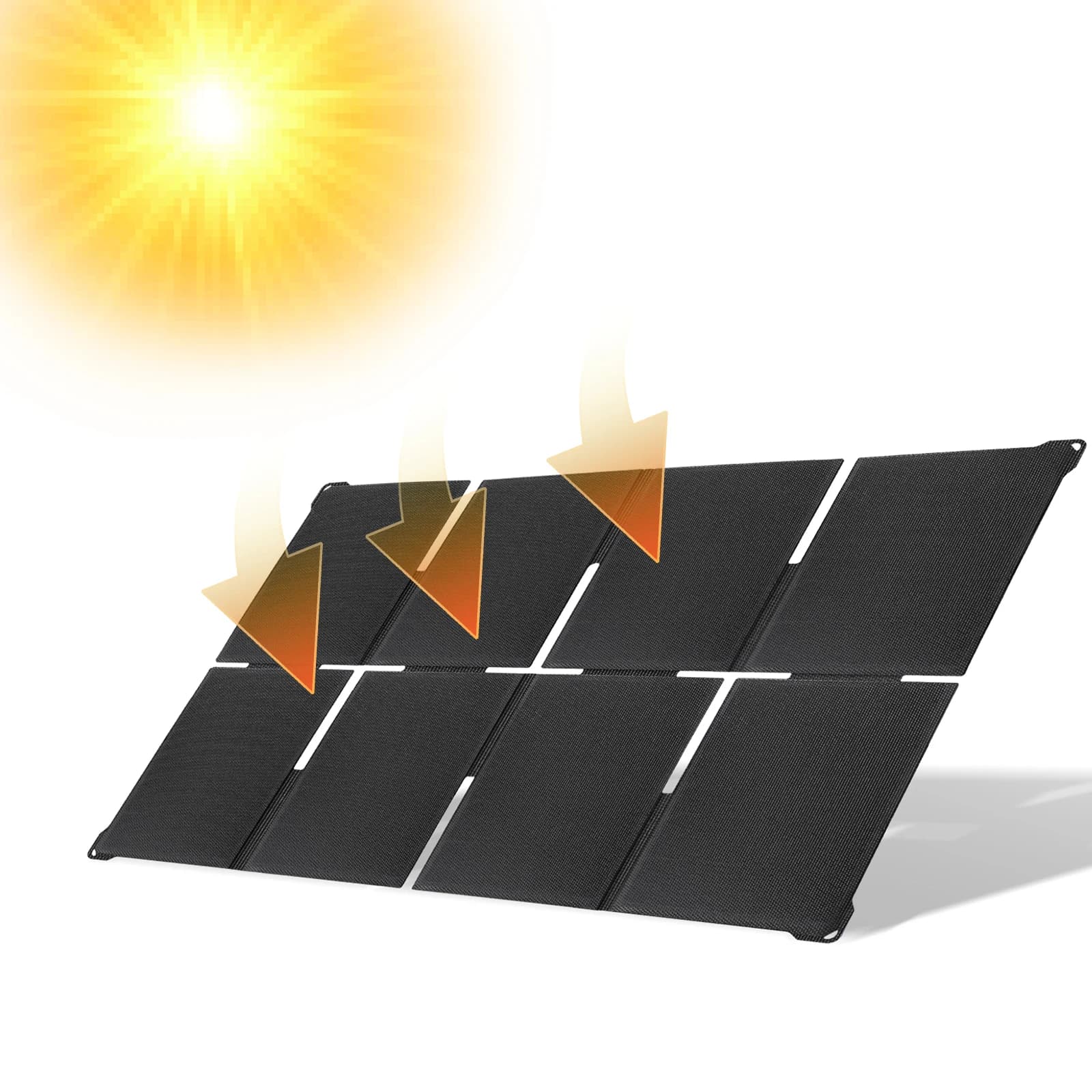 80W Outdoor Cell Phone Solar Charger 5V/12V/20V High Efficiency Foldable Solar Panel Charger for Power Banks Tablets Outdoor