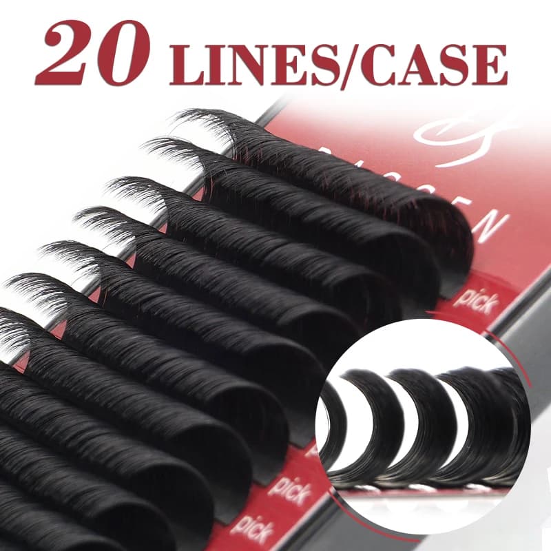 20 righe Faux Cils Lashes estensione ciglia individuale Matte Professional Soft and Natural Makeup ciglia Premium ciglia finte extension ciglia ciglia finte naturali extension ciglia accessori beauty