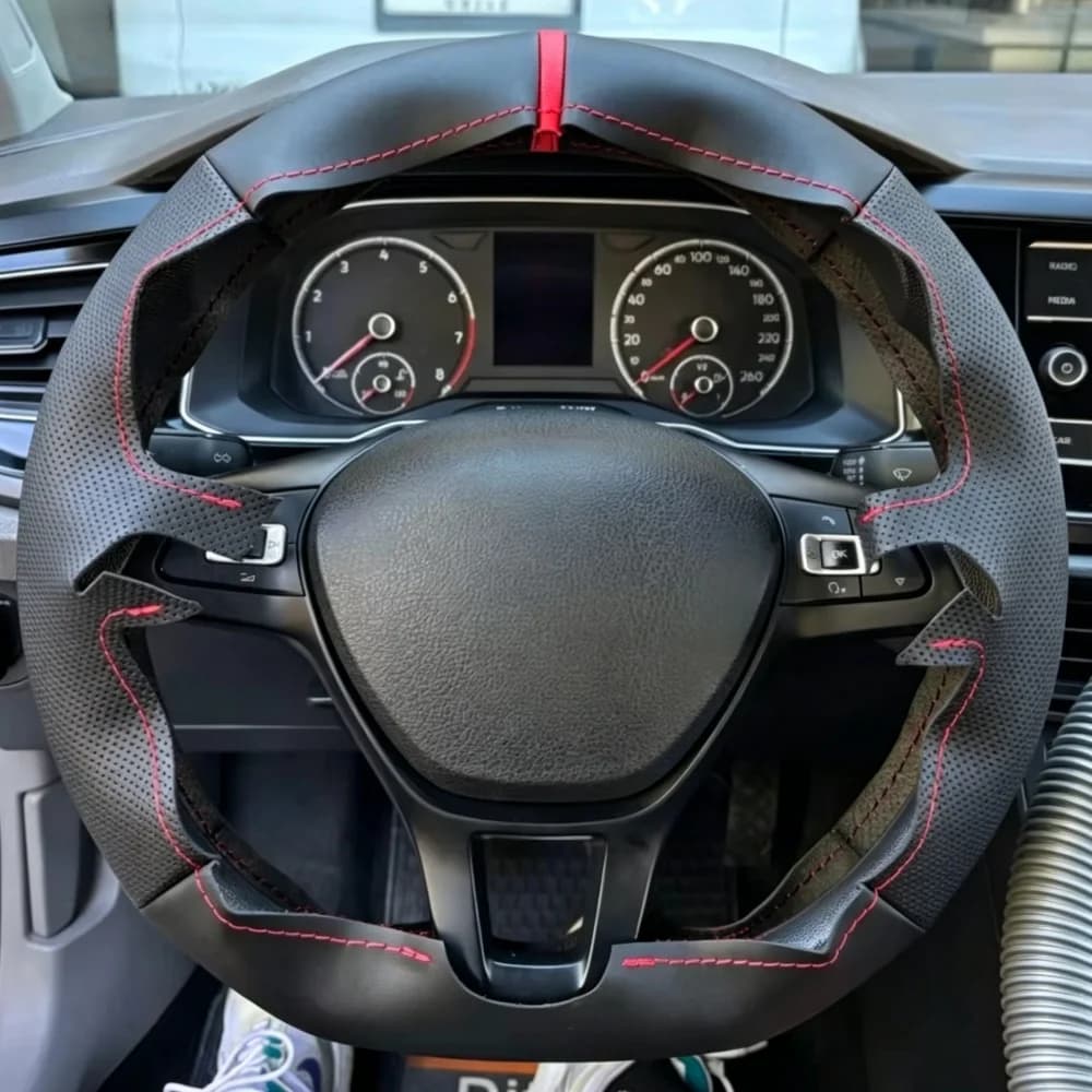 Coprivolante in Microfibra per Auto Golf 7 Mk7 Touran Up New Jetta Passat B8 Tiguan, Accessorio Interno per Volkswagen Polo