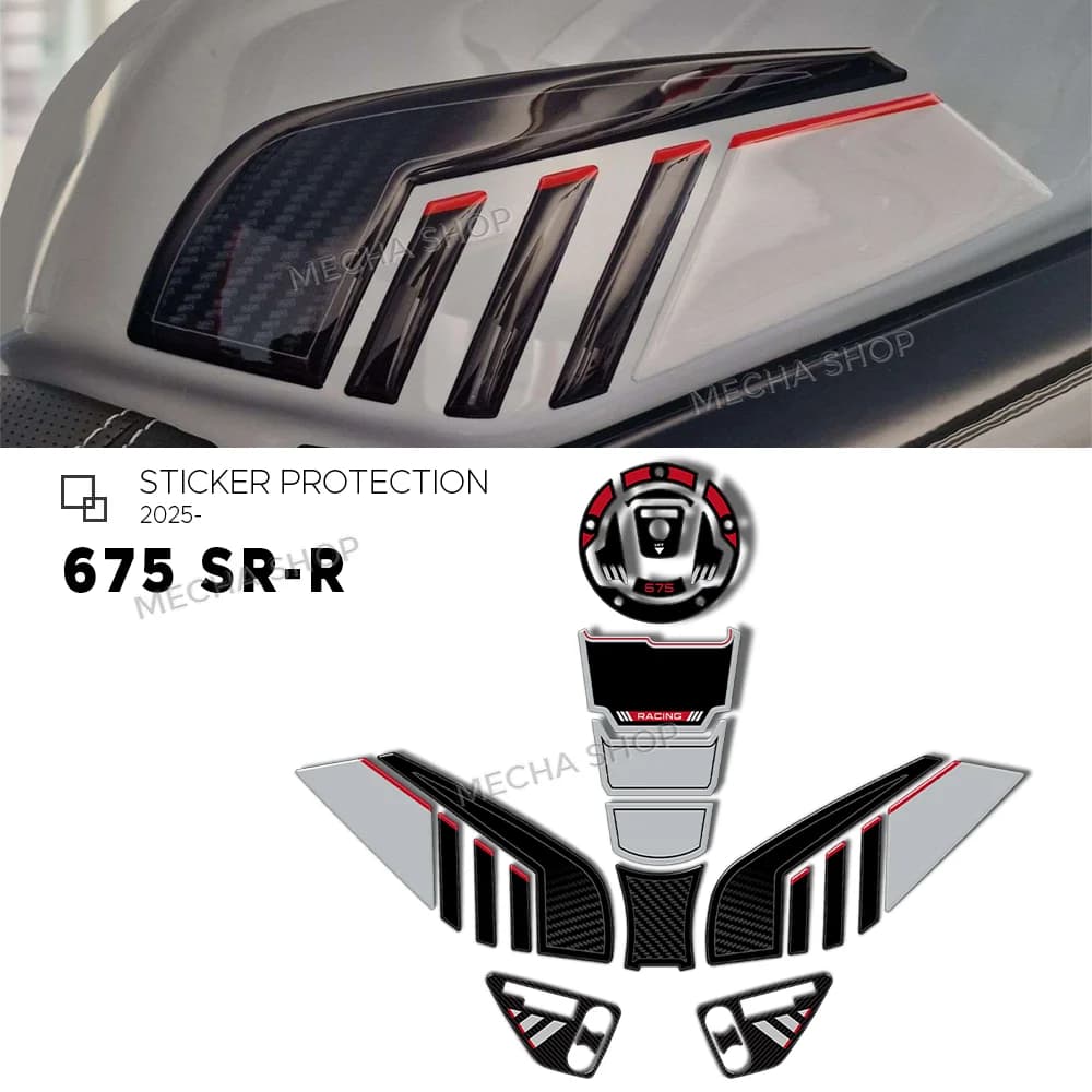 Adesivo Protettivo per Serbatoio in Resina Epossidica 3D per Moto CF MOTO 675SR-R 2025 2026